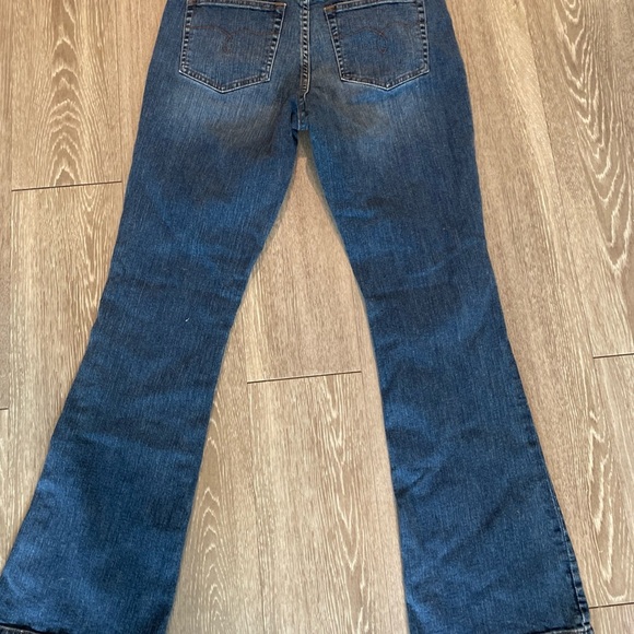 Lauren Ralph Lauren Blue Flare Wide Leg Jeans - Picture 5 of 8